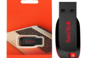 Pendrive Sandisk 128gb Cruzer Blade Usb 2.0 Pendrive 128gb Vermelho