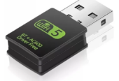 Adaptador para pc usb 2×1 receptor 600mb 5g wifi e bluetooth Chipset Realtek