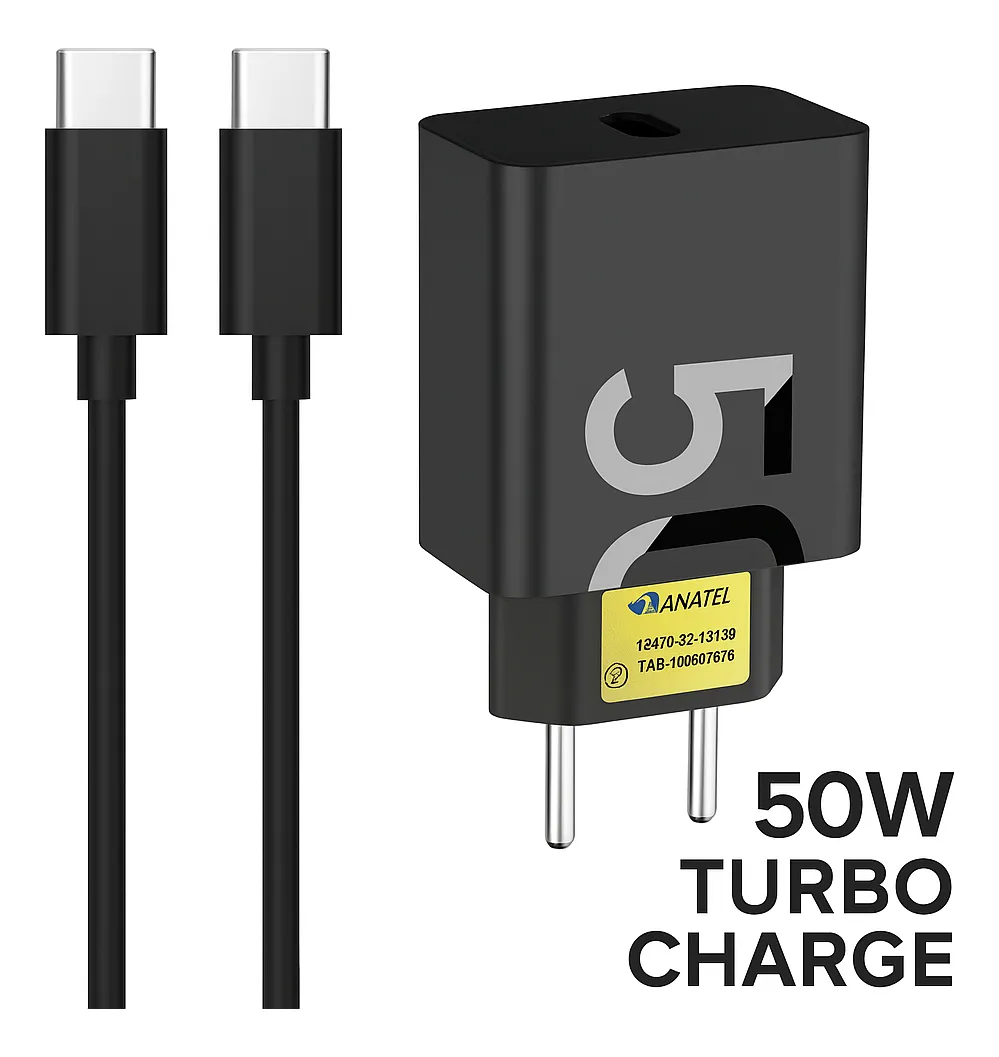 Carregador Turbo Rápido 50w Tipo C