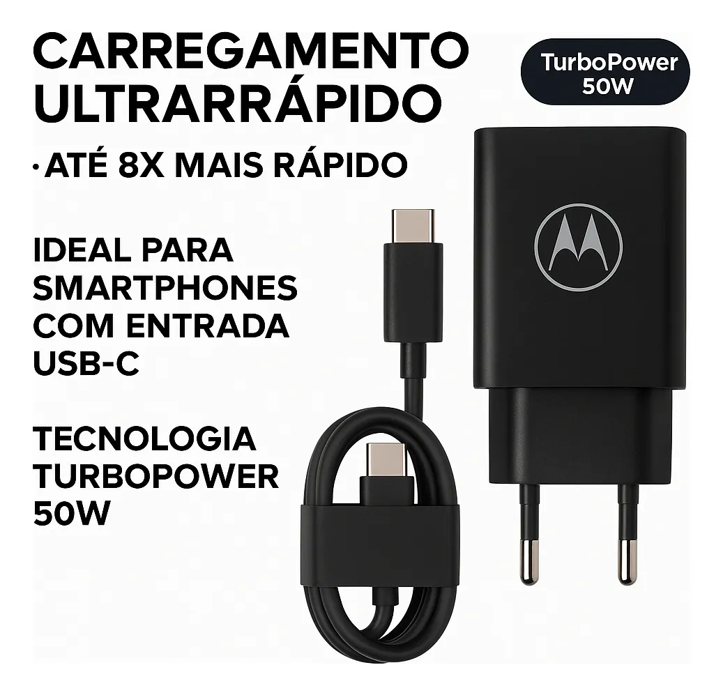 Carregador Turbo Rápido 50w Tipo C