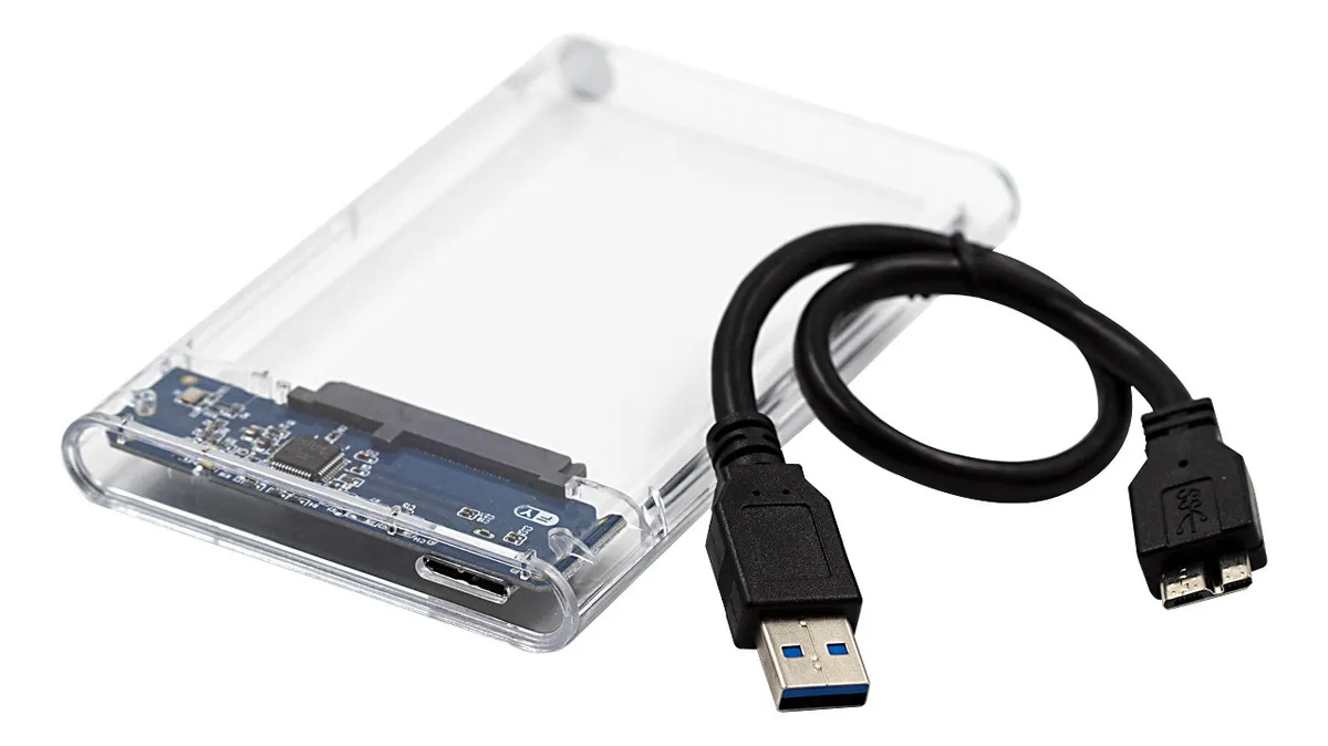 Case Capa Gaveta para HD Externo Sata 2.5″ USB 3.0 Computador Notebook 6gbps