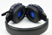 Headset Gamer Over-ear Knup KP-397 Preto/Azul LED Microfone Flexível