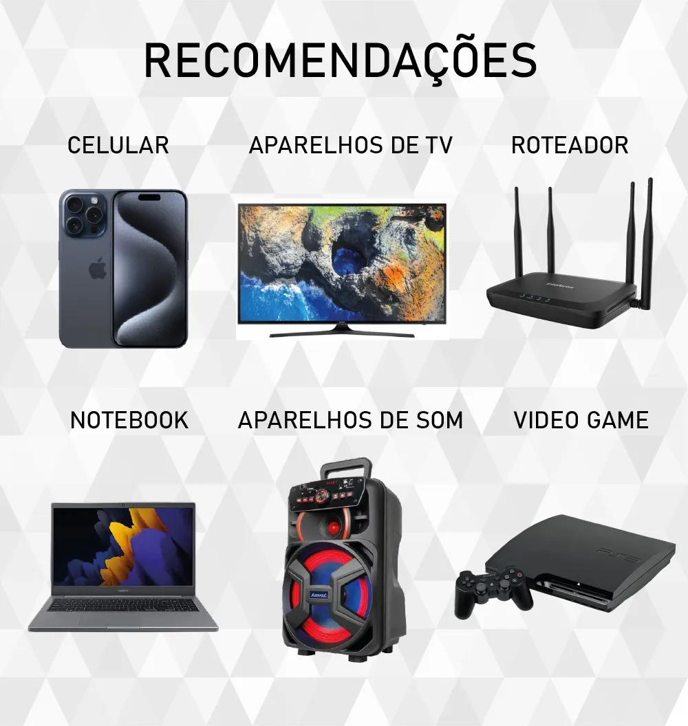 Extensão Elétrica 5 Metros Extensão Tomadas Compacta Preto 127/220v