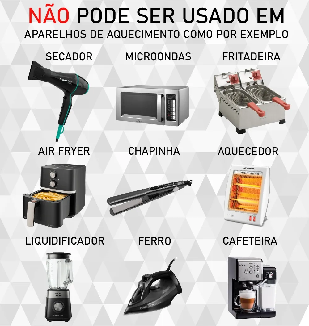 Extensão Elétrica 5 Metros Extensão Tomadas Compacta Preto 127/220v