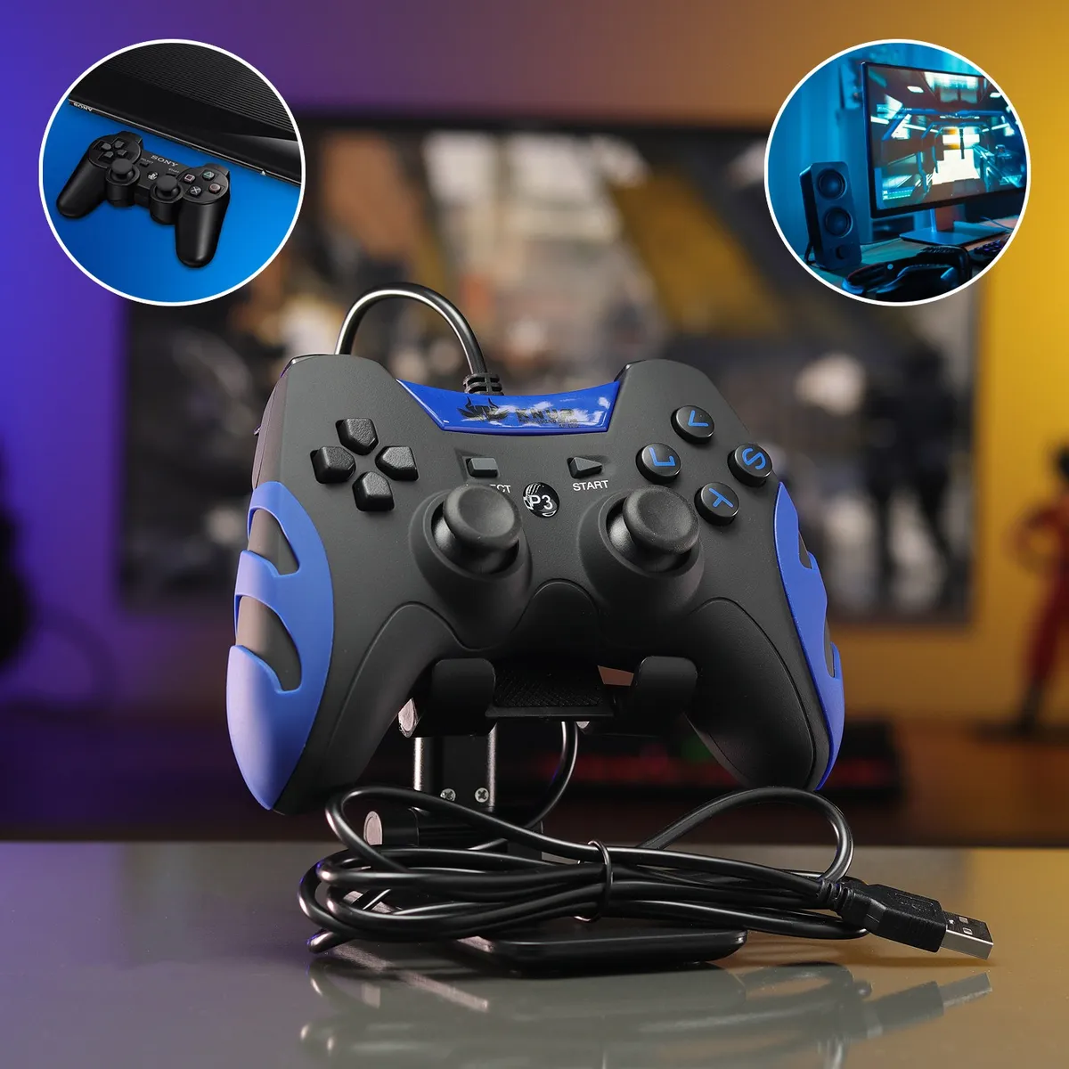 Controle Para Pc Ps3 Gamer