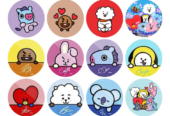 Botons Lilo Stitch e Army Broche