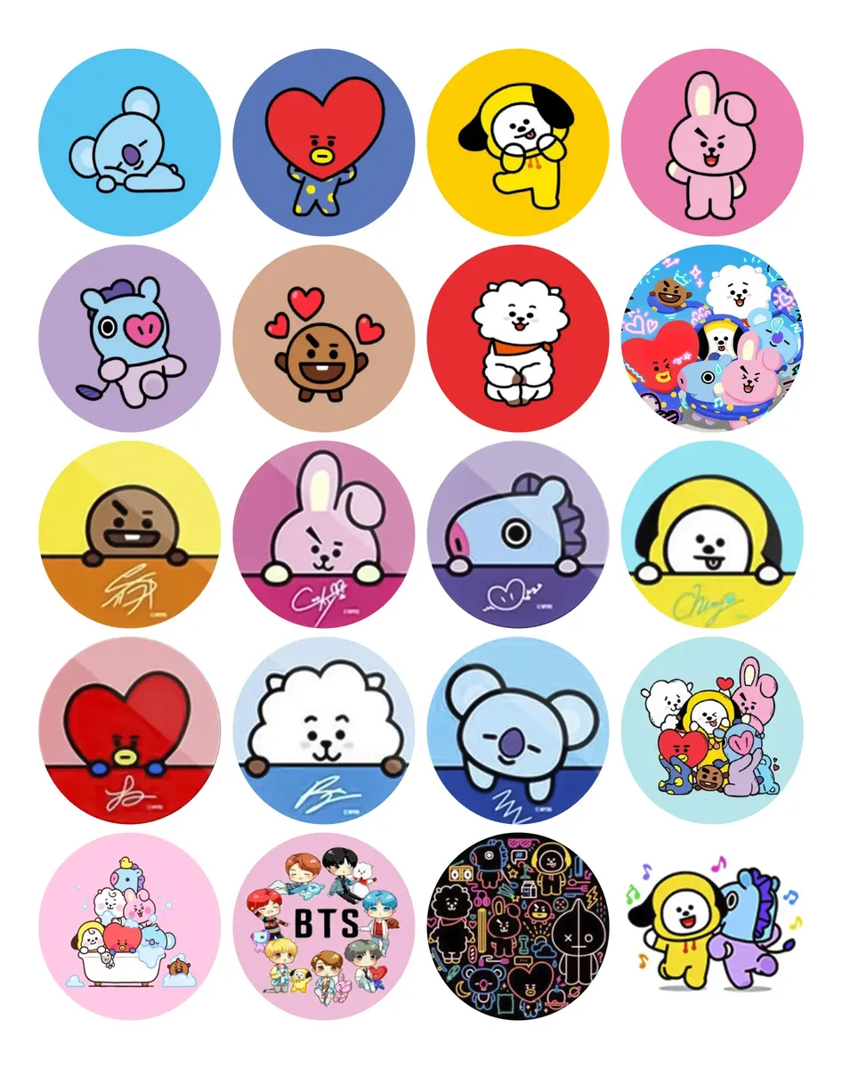 Botons Lilo Stitch e Army Broche