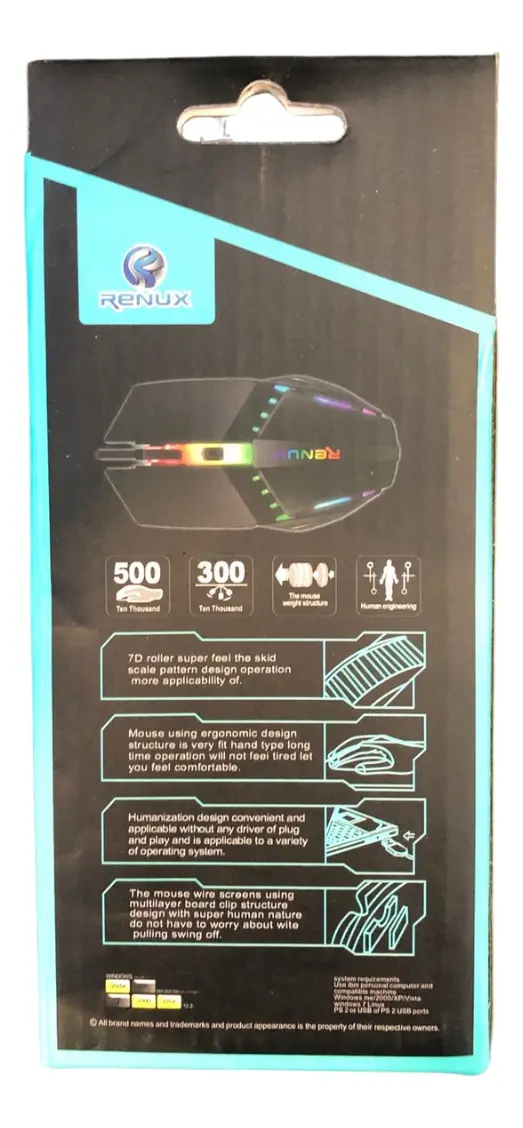 Mouse Gamer Pro Led Rgb 3000 Dpi