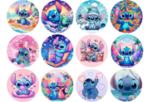 Botons Lilo Stitch e Army Broche