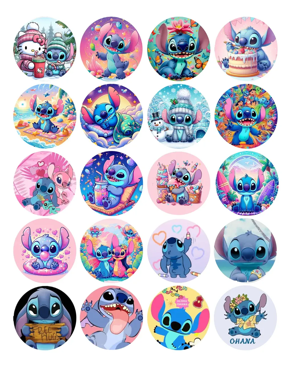 Botons Lilo Stitch e Army Broche
