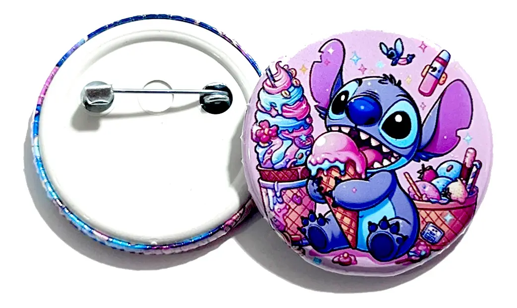 Botons Lilo Stitch e Army Broche