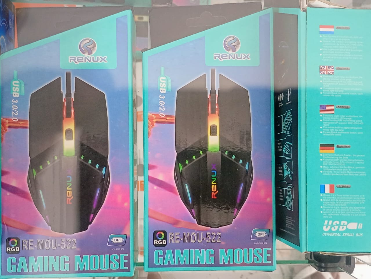 Mouse Gamer Pro Led Rgb 3000 Dpi