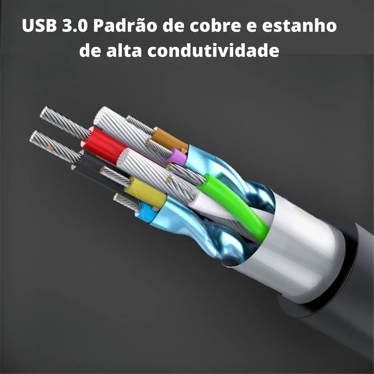 Hub USB Tipo C Strimtech 4 Portas USB 3.0 5 Gbps Cinza para Macbook e Android