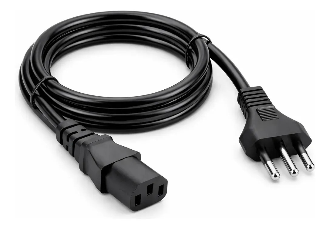 Cabo De Força, Para Pc Monitor Impressora 1,5m Metros Padrão Brasileiro Bivolt 110v 220v