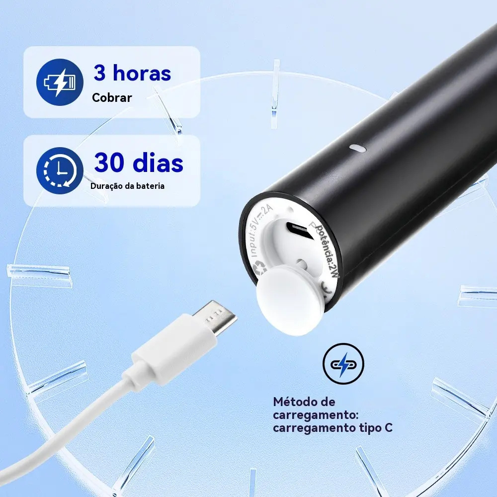 Escova De Dentes Elétrica Rotativa De 5 Velocidades