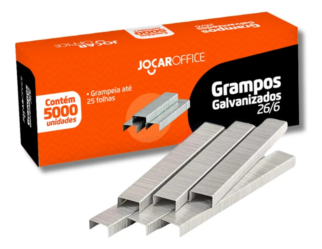Grampo Galvanizado 26/6 Cx/5000 Un Jocar Office