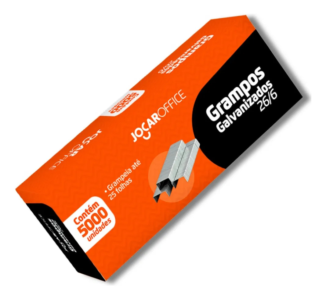 Grampo Galvanizado 26/6 Cx/5000 Un Jocar Office